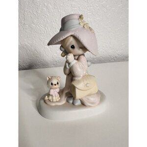 Precious Moments E-2824 To A Very Special Mom 1983 Figurine Enesco Girl With Cat